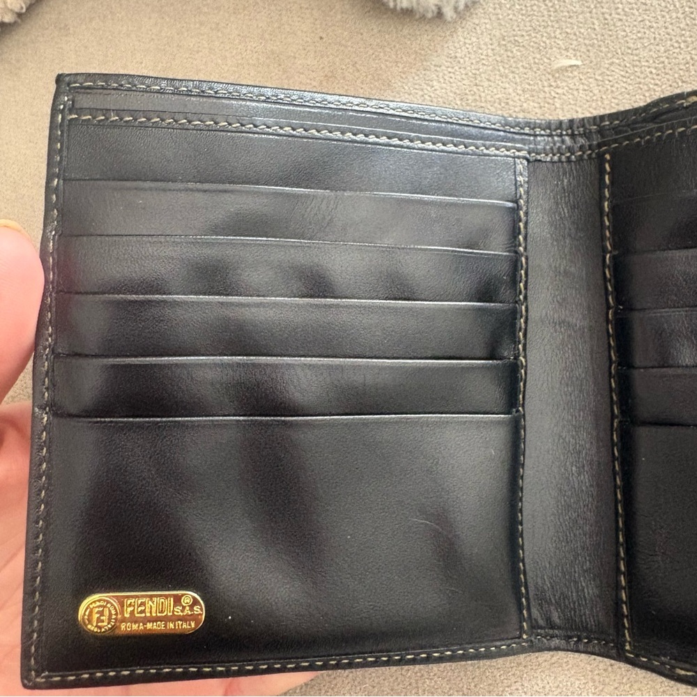 Fendi Black and Tan Striped Wallet - Picture 7 of 12